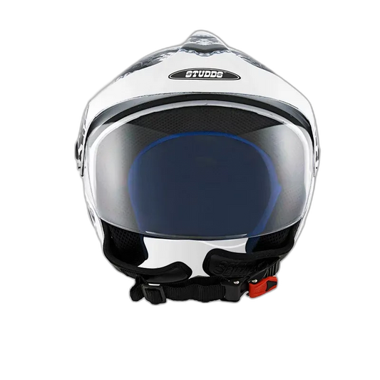 STUDDS Marshall D4 White N4 Half Face Helmet