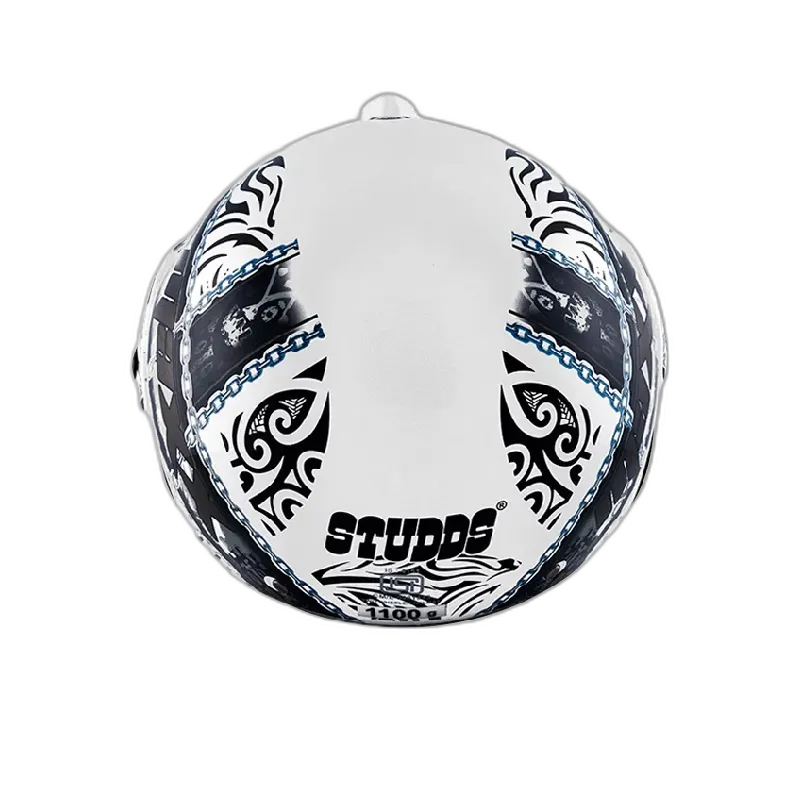 STUDDS Marshall D4 White N4 Half Face Helmet