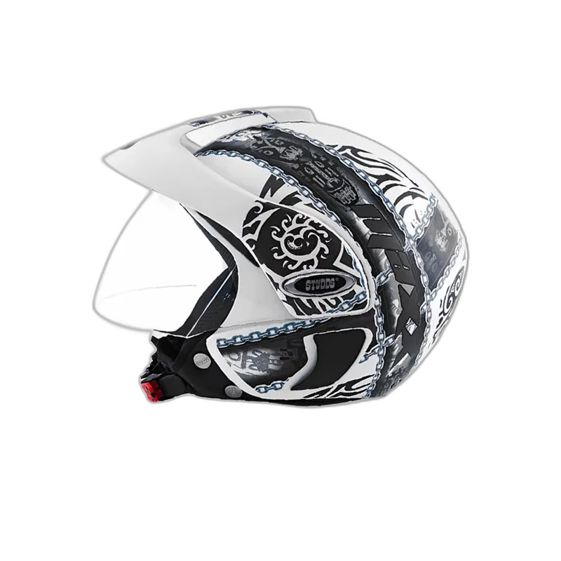 STUDDS Marshall D4 White N4 Half Face Helmet