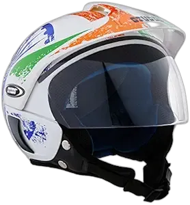 STUDDS Marshall D5 White Half Face Helmet