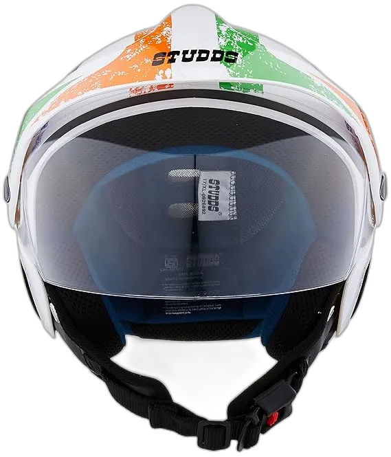 STUDDS Marshall D5 White Half Face Helmet