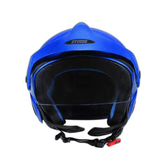 STUDDS Marshall Flame Blue Half Face Helmet
