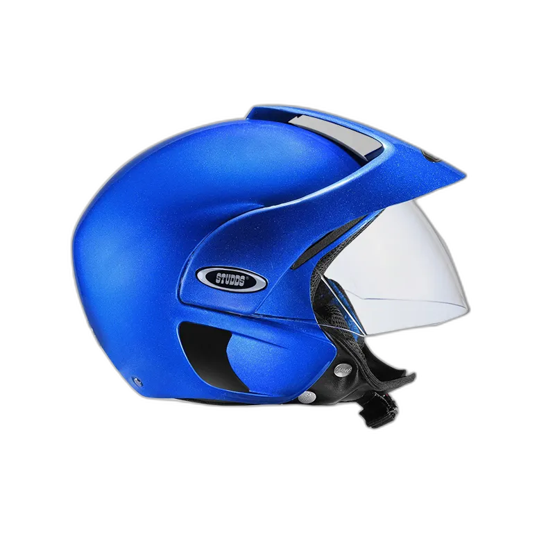 STUDDS Marshall Flame Blue Half Face Helmet