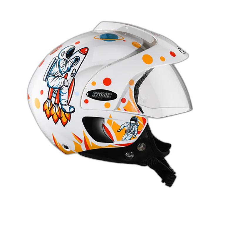 STUDDS Marshall Kids D2 White N Half Face Helmet