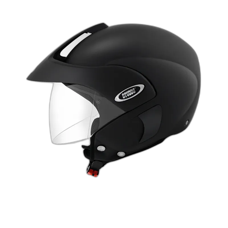 STUDDS Marshall Matt Black Half Face Helmet