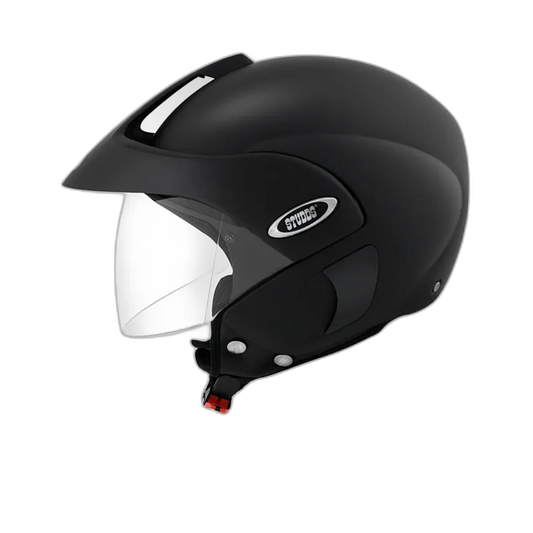 STUDDS Marshall Matt Black Half Face Helmet