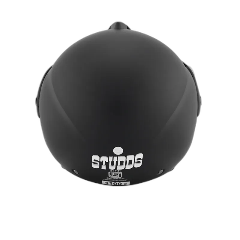 STUDDS Marshall Matt Black Half Face Helmet