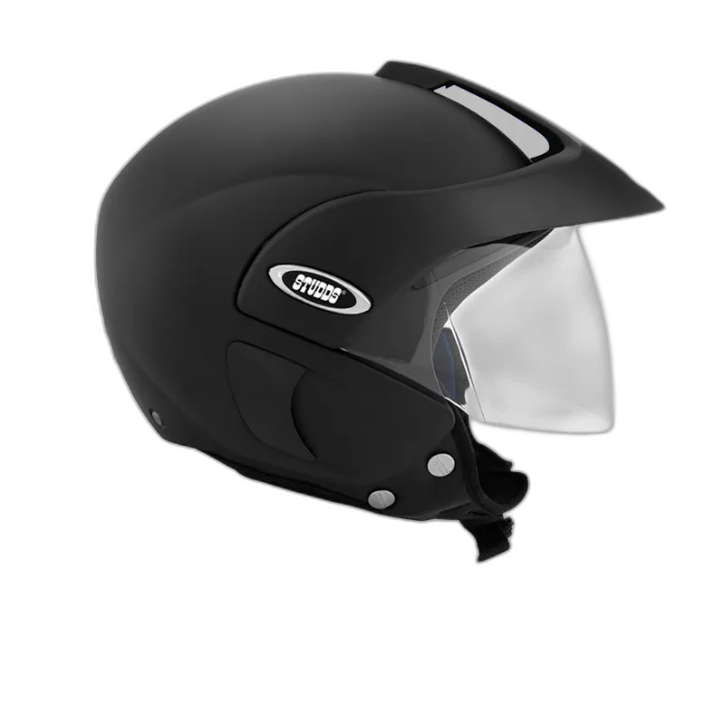 STUDDS Marshall Matt Black Half Face Helmet