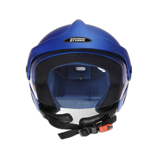 STUDDS Marshall Matt Blue Half Face Helmet
