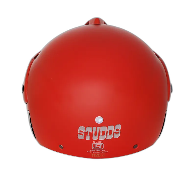 STUDDS Marshall Matt Sports Red Half Face Helmet
