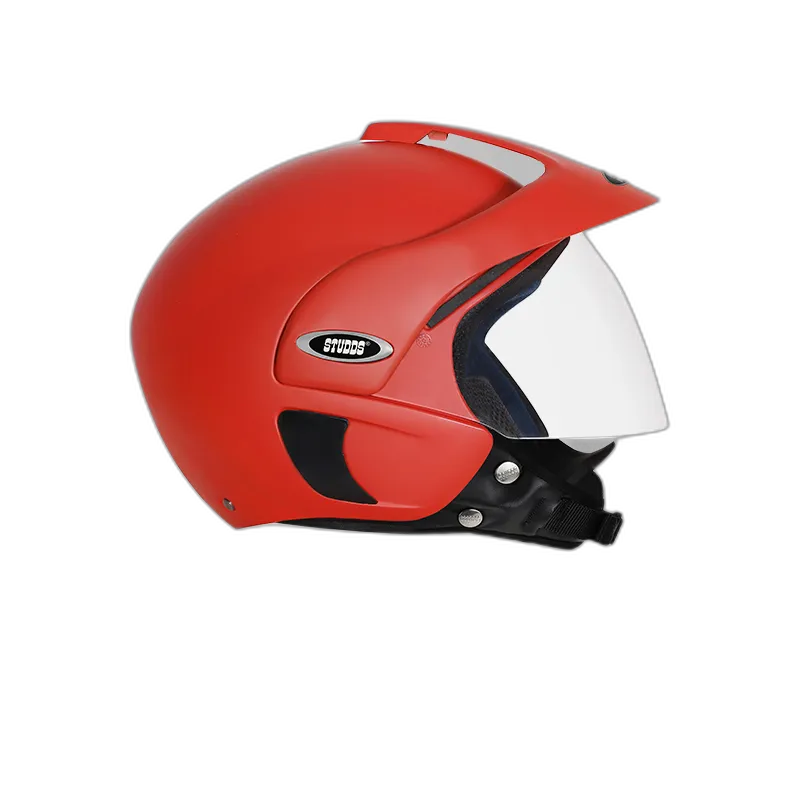 STUDDS Marshall Matt Sports Red Half Face Helmet