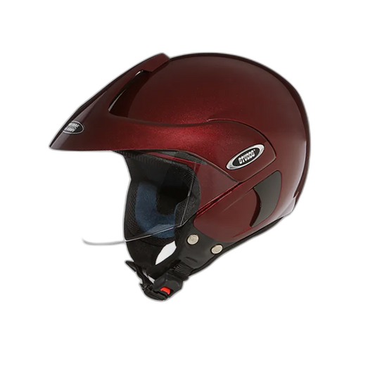STUDDS Marshall Wine Red Half Face Helmet