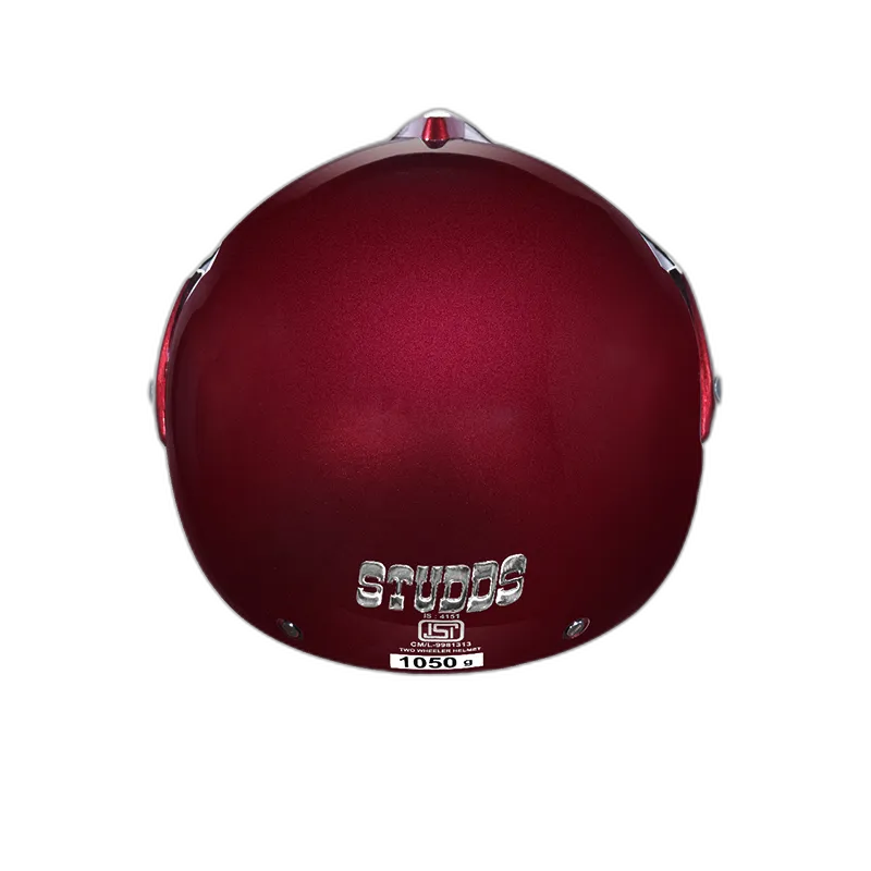 STUDDS Marshall Wine Red Half Face Helmet