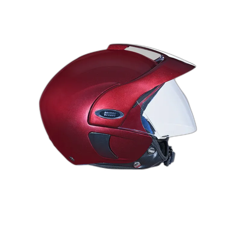 STUDDS Marshall Wine Red Half Face Helmet