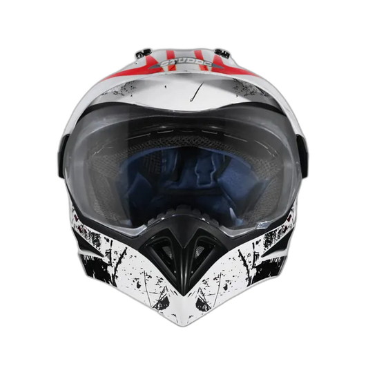 STUDDS Motocross D3 White N10 Off Road Helmet