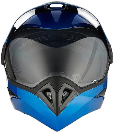 STUDDS Motocross Plain Flame Blue Off Road Helmet