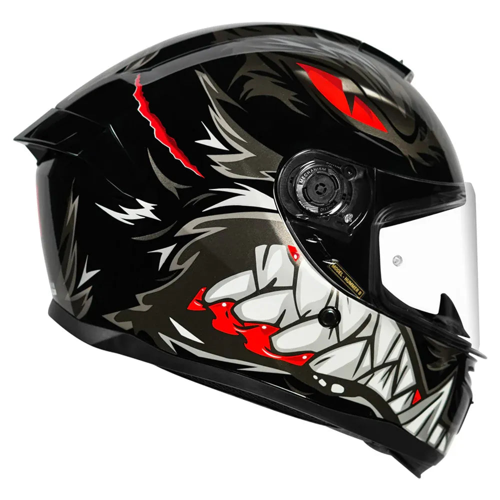 MT Helmets Mt Hummer B Lycan C1 Black Full Face Helmet