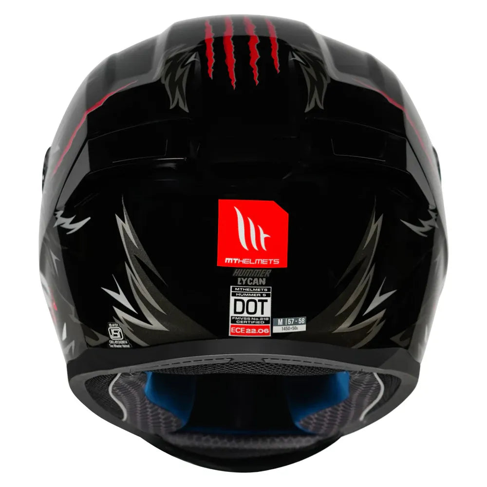 MT Helmets Mt Hummer B Lycan C1 Black Full Face Helmet
