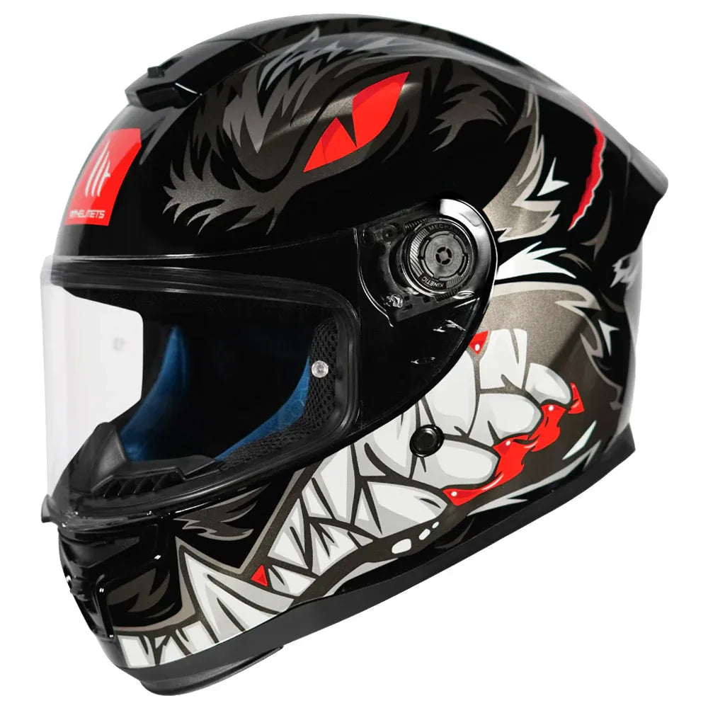 MT Helmets Mt Hummer B Lycan C1 Black Full Face Helmet