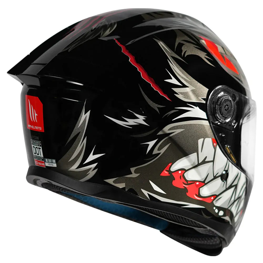 MT Helmets Mt Hummer B Lycan C1 Black Full Face Helmet