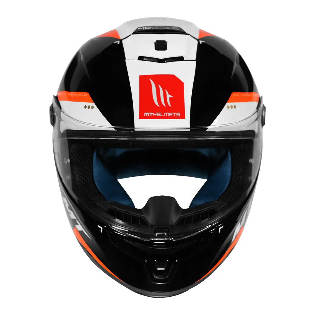 MT Helmets Mt Hummer B Mir C14 Fl Orange Full Face Helmet