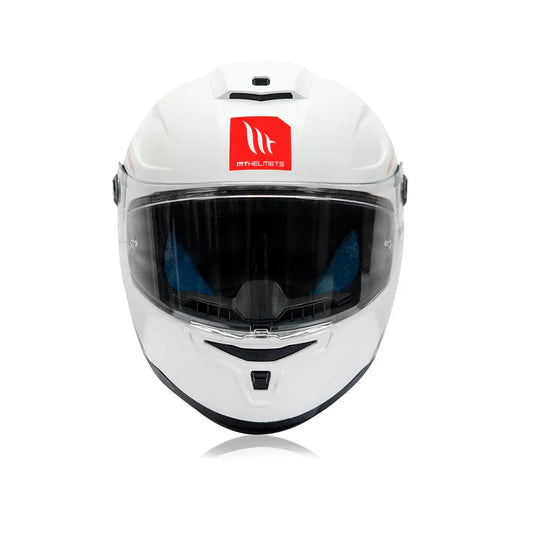 Mt Hummer Solid A0 White Full Face Helmet