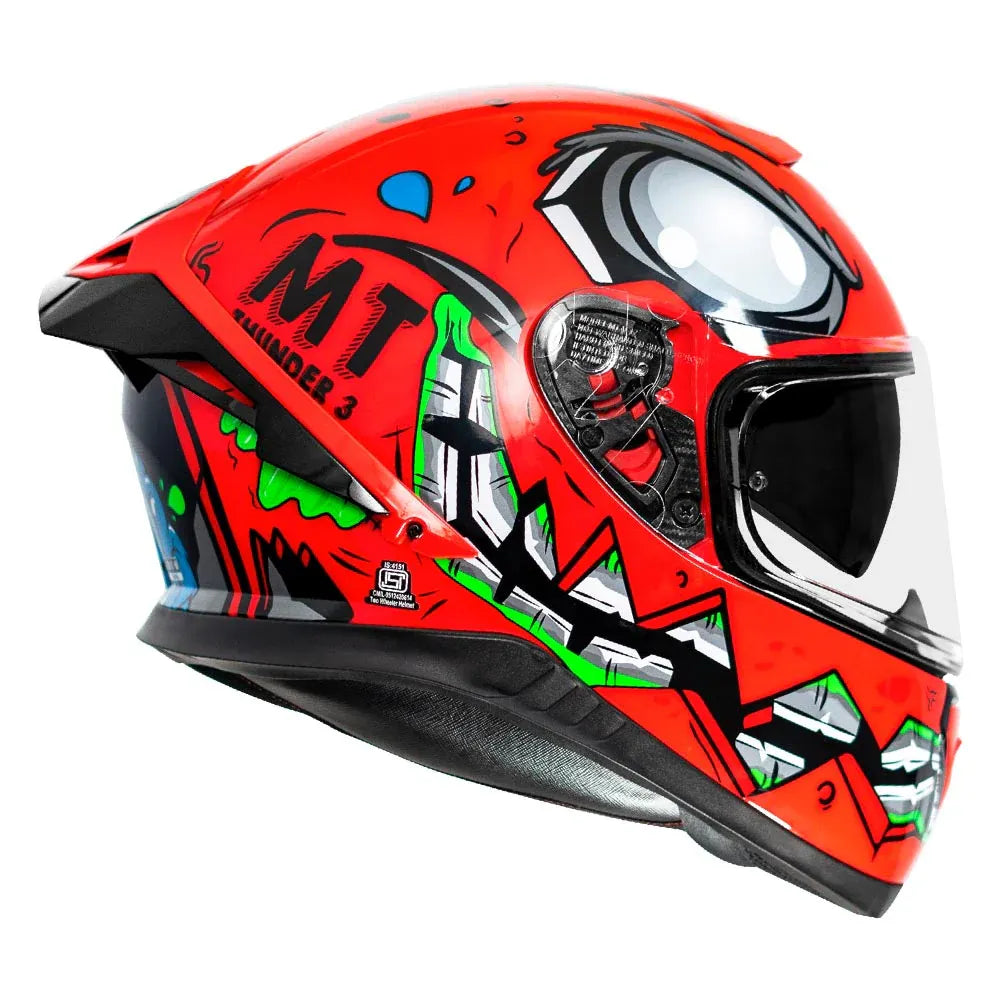MT Helmets Mt Thunder 3 Pro Creature Red Full Face Helmet