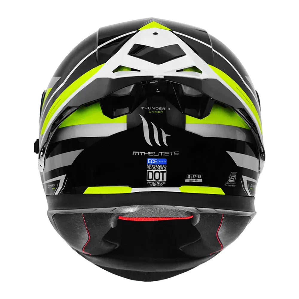 MT Helmets Mt Thunder 3 Pro Damer Fl Yellow Full Face Helmet