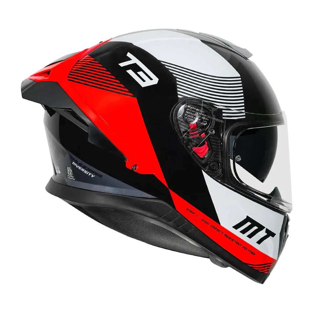 MT Helmets Mt Thunder 3 Pro Diversity Fl Red Full Face Helmet