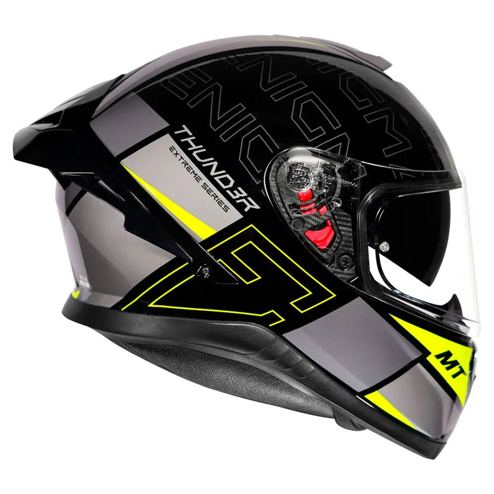MT Helmets Mt Thunder 3 Pro Enigma B2 Yellow Full Face Helmet