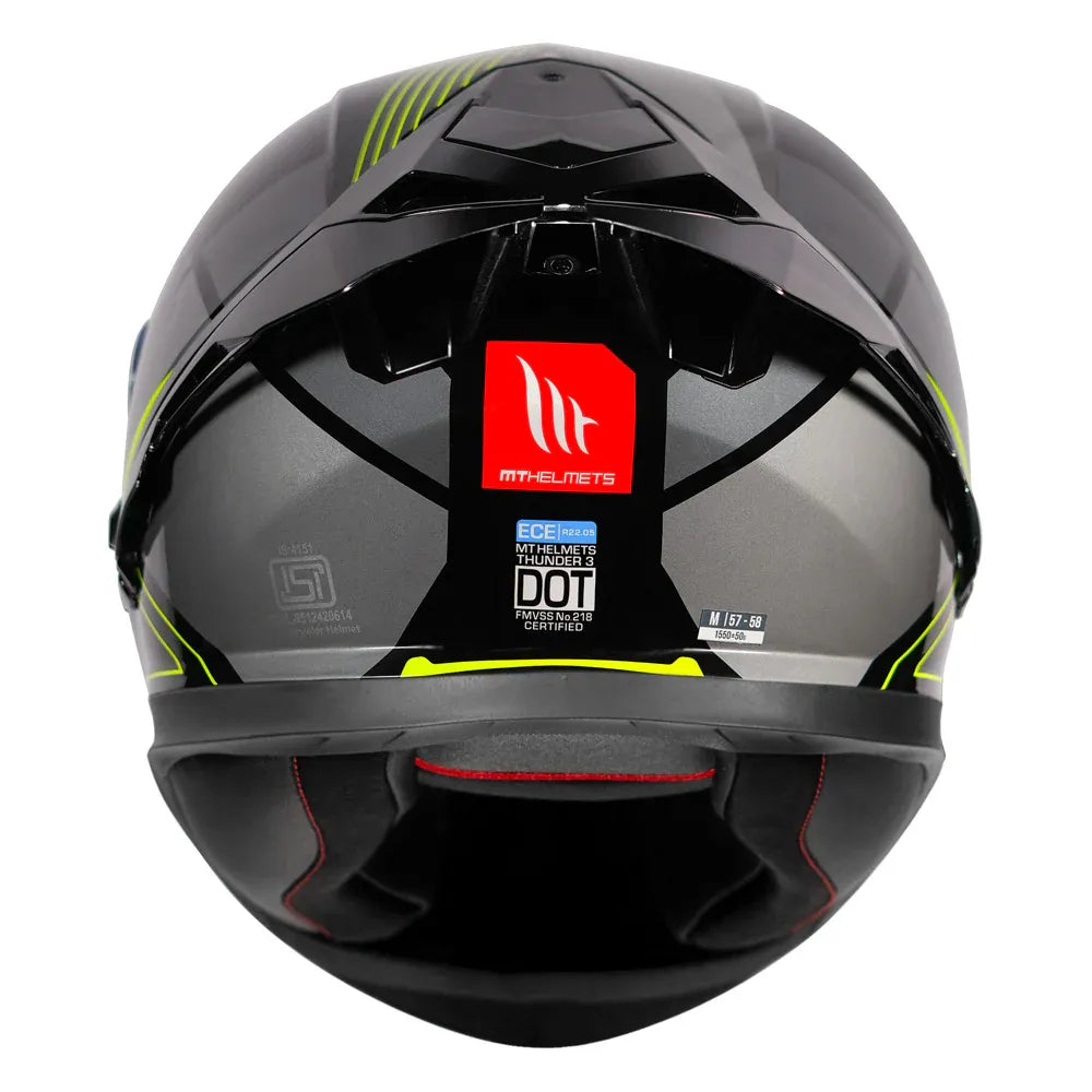 MT Helmets Mt Thunder 3 Pro Enigma B2 Yellow Full Face Helmet