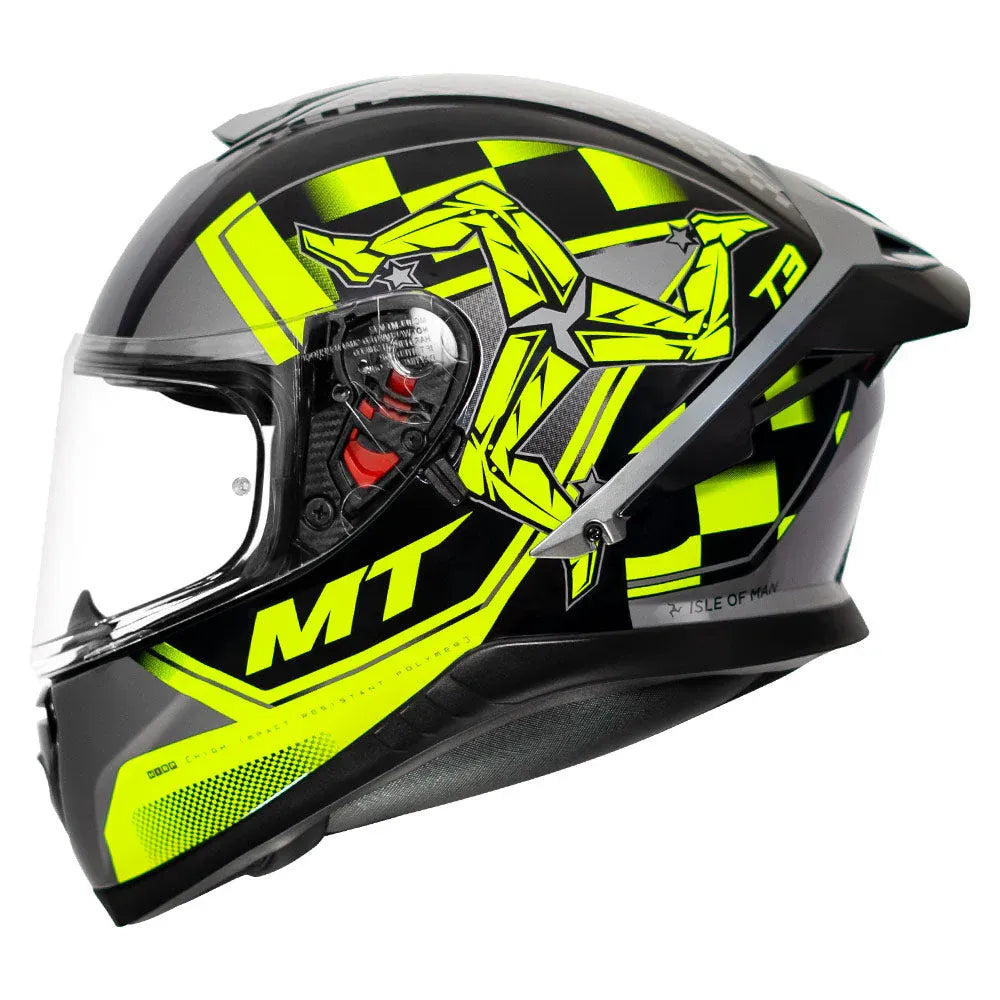 MT Helmets Mt Thunder 3 Pro Isle Fl Yellow Full Face Helmet