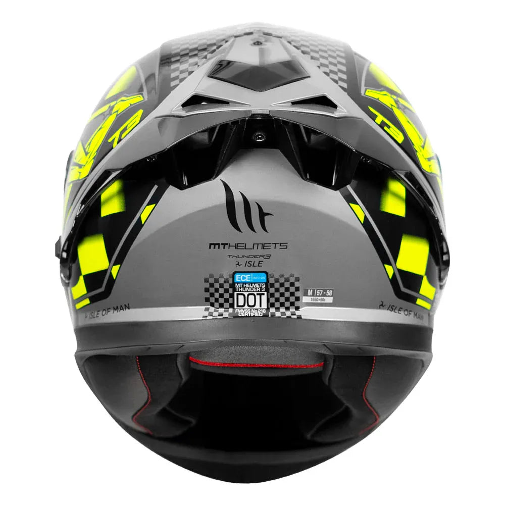 MT Helmets Mt Thunder 3 Pro Isle Fl Yellow Full Face Helmet