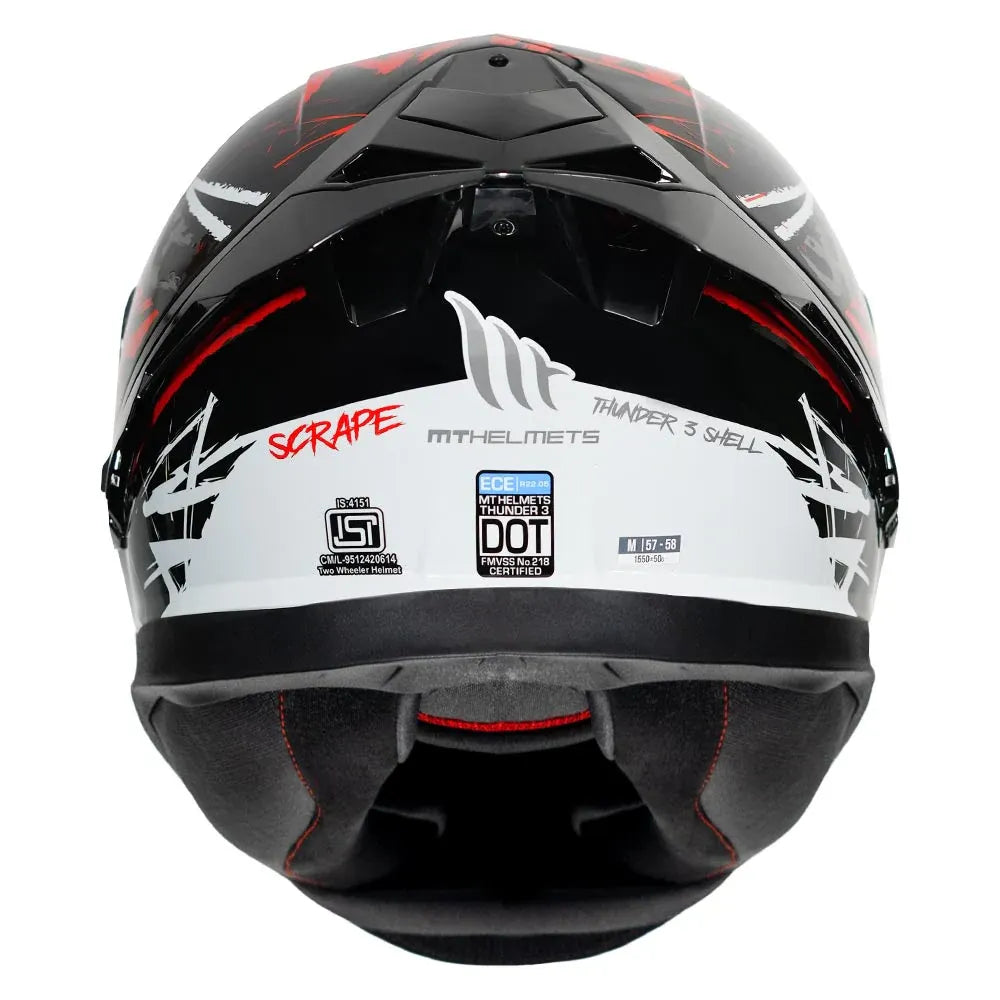MT Helmets Mt Thunder 3 Pro Scrape B15 Red Full Face Helmet