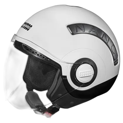 STUDDS Nano 560 Black White Half Face Helmet