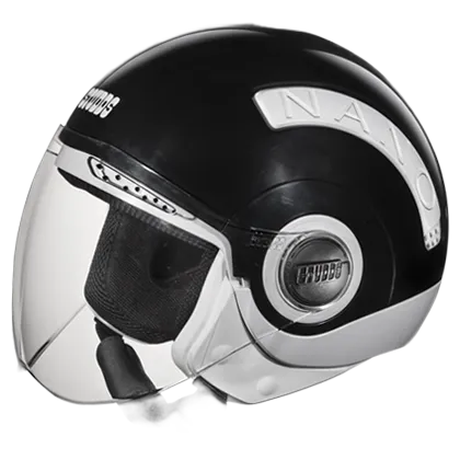 STUDDS Nano 560 White Black Half Face Helmet