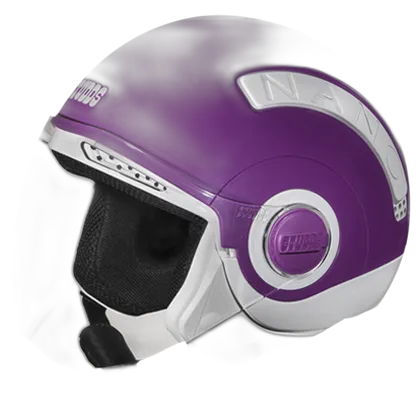 STUDDS Nano 560 White Purple Half Face Helmet