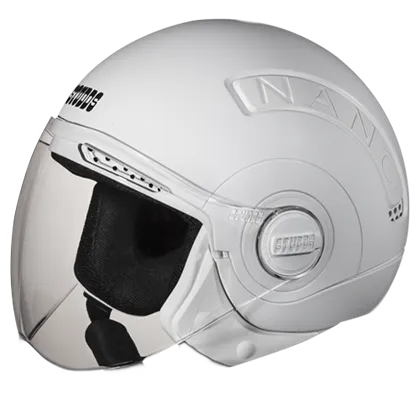 STUDDS Nano 560 White Half Face Helmet