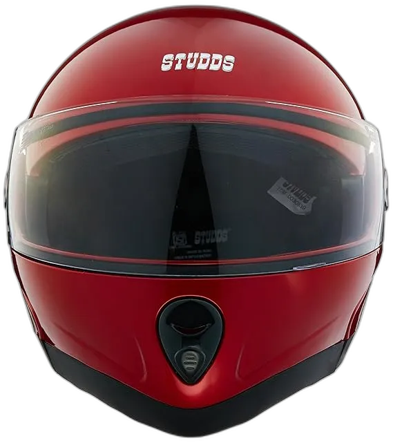 STUDDS Ninja 2G Cherry Red Fu Flip Up Helmet