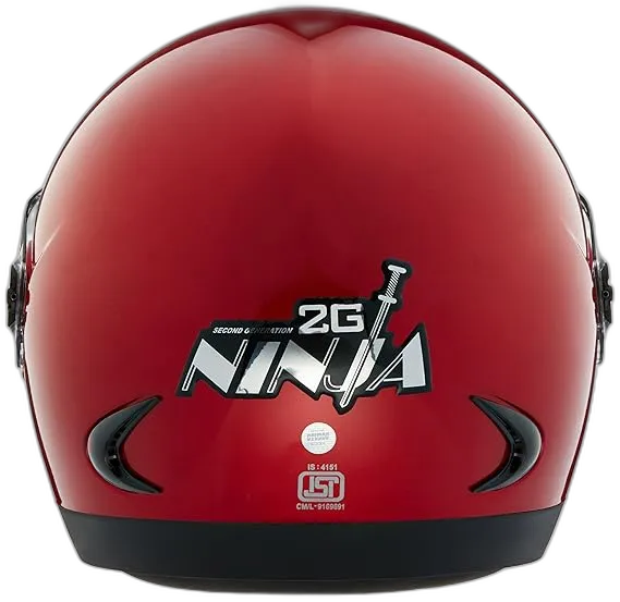 STUDDS Ninja 2G Cherry Red Fu Flip Up Helmet