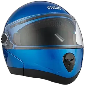 STUDDS Ninja 2G Flame Blue Fu Flip Up Helmet
