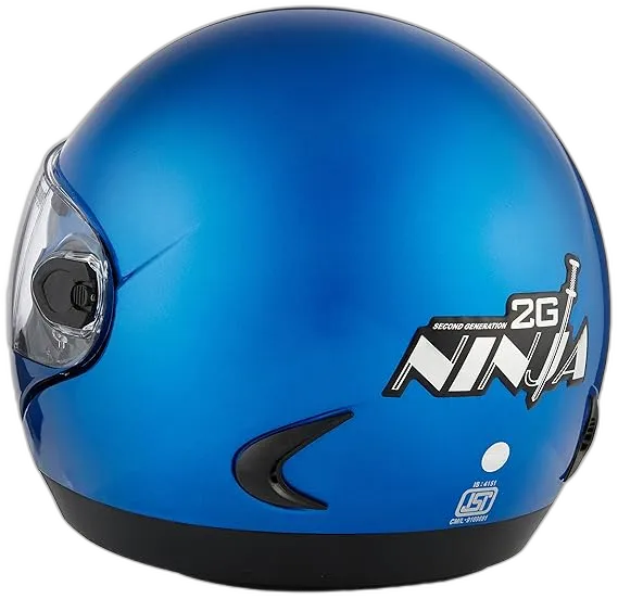 STUDDS Ninja 2G Flame Blue Fu Flip Up Helmet