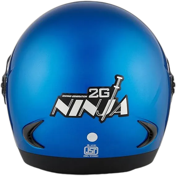 STUDDS Ninja 2G Flame Blue Fu Flip Up Helmet