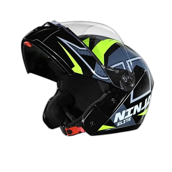 STUDDS Ninja 3G D6 Black N5 Fu Flip Up Helmet