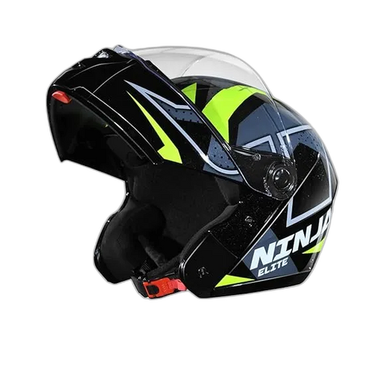 STUDDS Ninja 3G D6 Black N5 Fu Flip Up Helmet