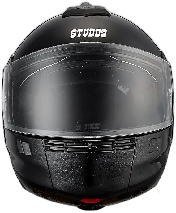 STUDDS Ninja 3G Double Visor Black Fu Flip Up Helmet