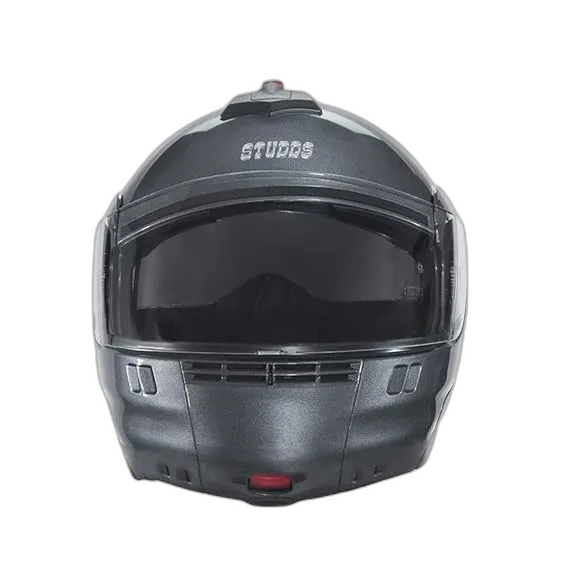 STUDDS Ninja 3G Double Visor Gun Grey Fu Flip Up Helmet