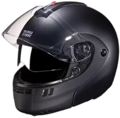 STUDDS Ninja 3G Double Visor Matt Black Fu Flip Up Helmet