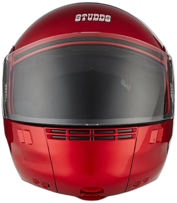 STUDDS Ninja 3G Eco Cherry Red Fu Flip Up Helmet