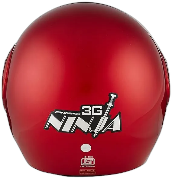 STUDDS Ninja 3G Eco Cherry Red Fu Flip Up Helmet